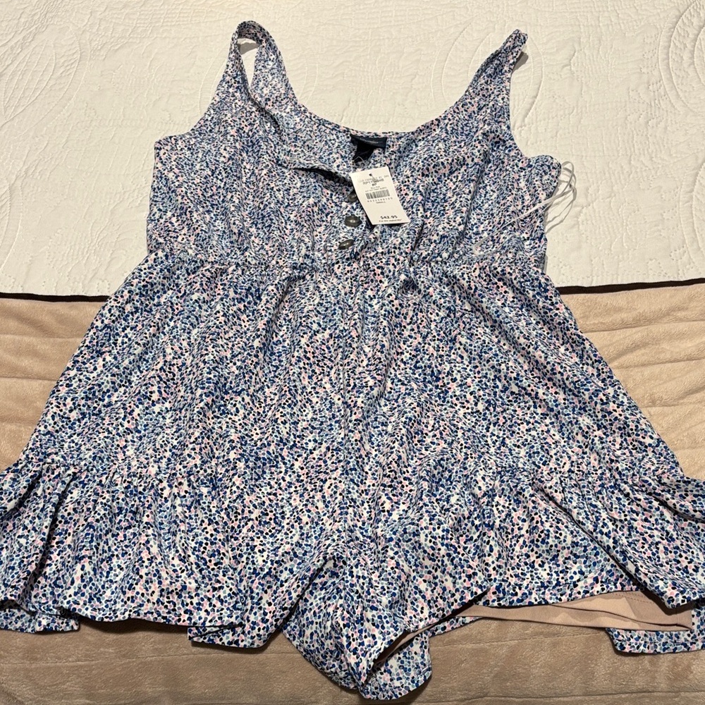 Daytrip Buckle NWT Floral Blue Women's romper